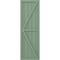 Ekena Millwork Americraft 5-Board Wood 2 Equal Panel Frmd Board-n-Batten Shutters w/Dbl Z-Bar, ARW102BF518X77TGH, PR ARW102BF518X77TGH - alternate 5